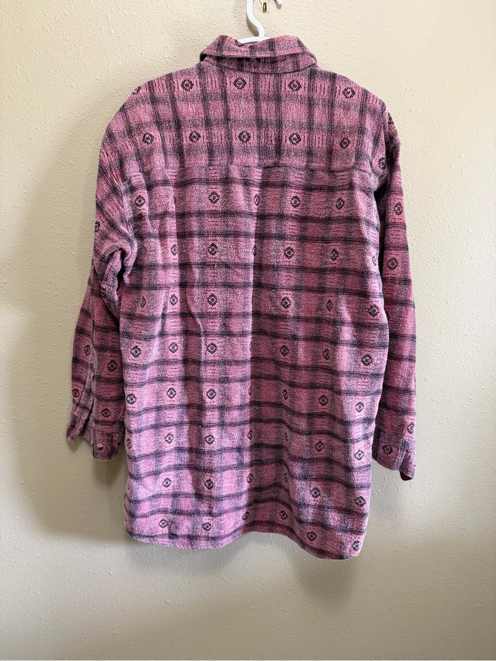 Redish pink Plaid Button-Up Shirt